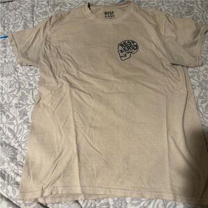 Beige Skull Graphic Men's T-Shirt